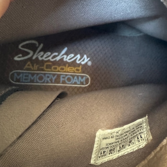 Skechers Suede Taxi Uptown Funk Leather Ankle Boots Taupe Size 11 - Picture 8 of 9